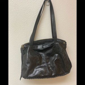 HOBO Y2K Black Leather Shoulder Bag.